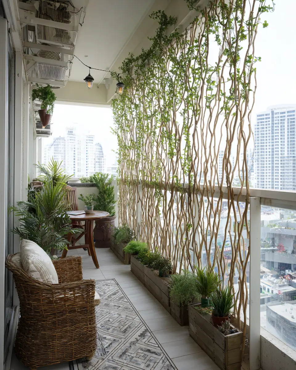 Airy Organic Modern Balcony Decor Ideas