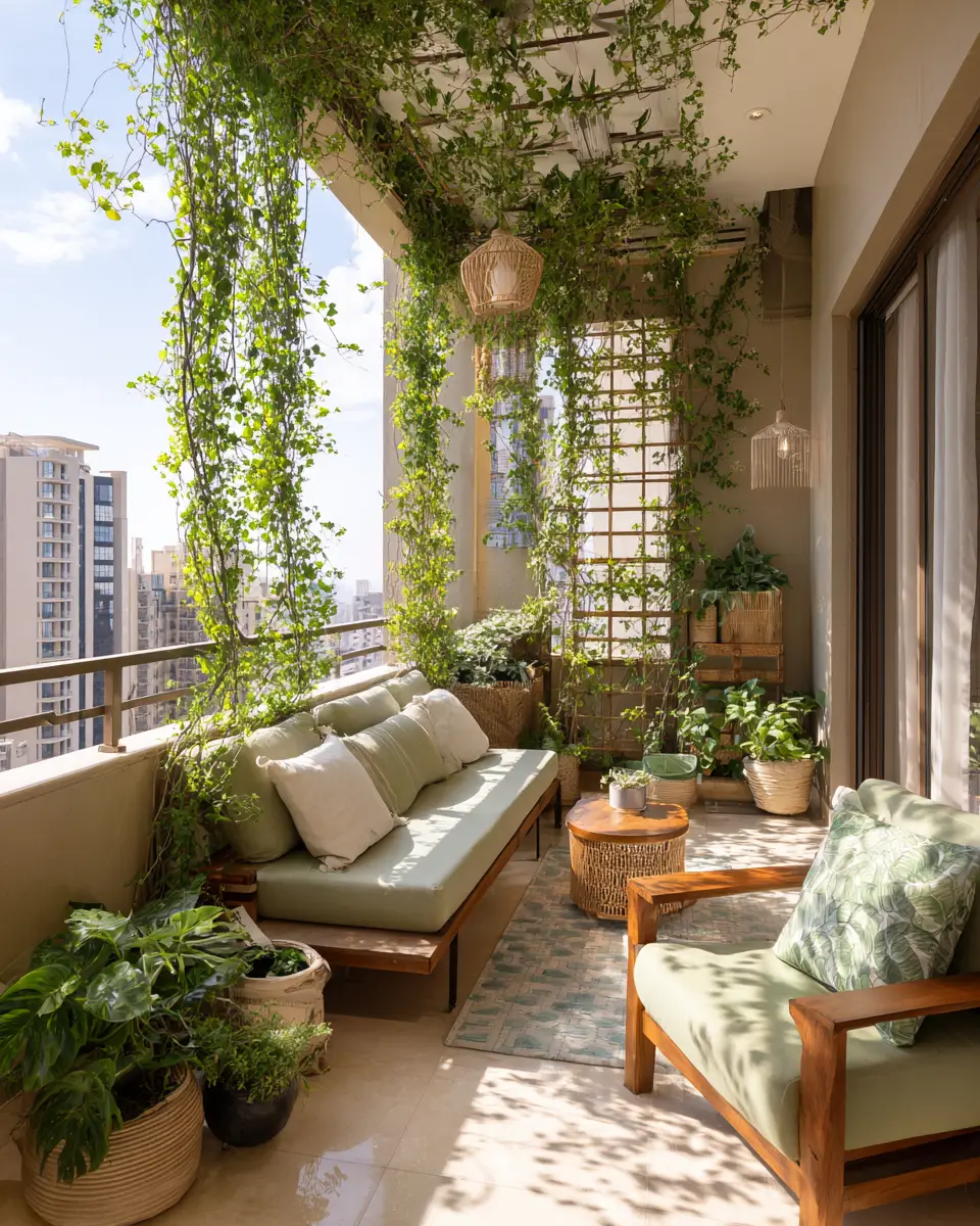 Airy Organic Modern Balcony Decor Ideas