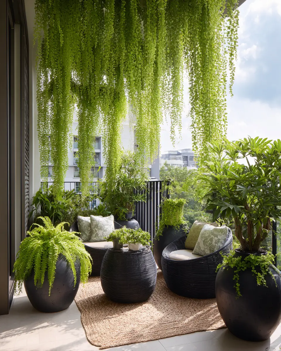Airy Organic Modern Balcony Decor Ideas