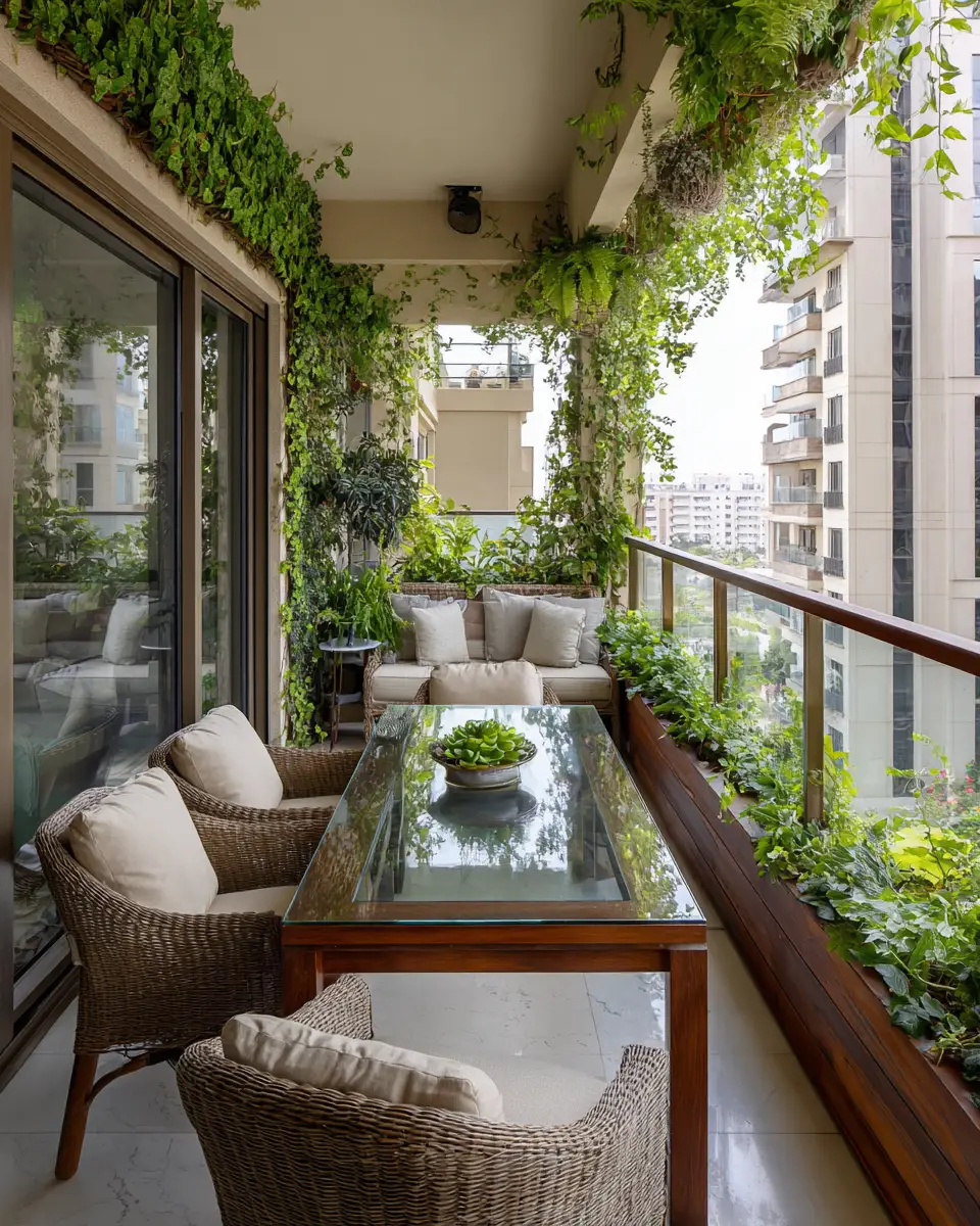 Airy Organic Modern Balcony Decor Ideas