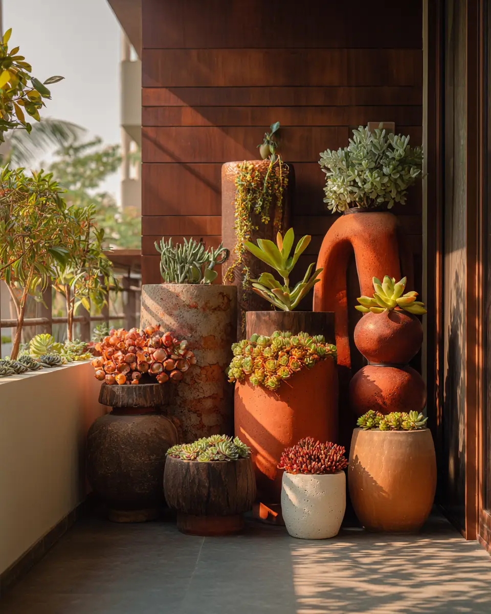 Airy Organic Modern Balcony Decor Ideas