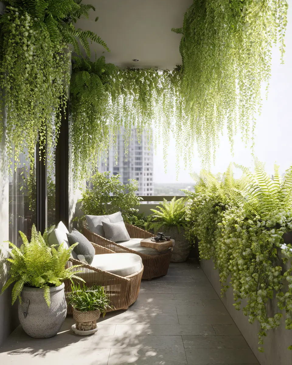Airy Organic Modern Balcony Decor Ideas