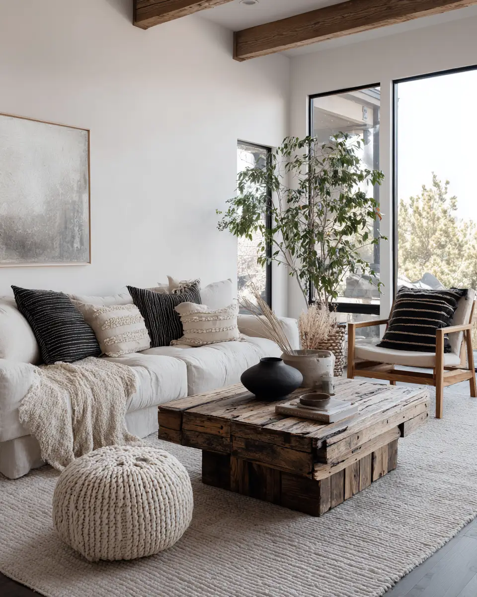 Airy Organic Modern Living Room Decor Ideas