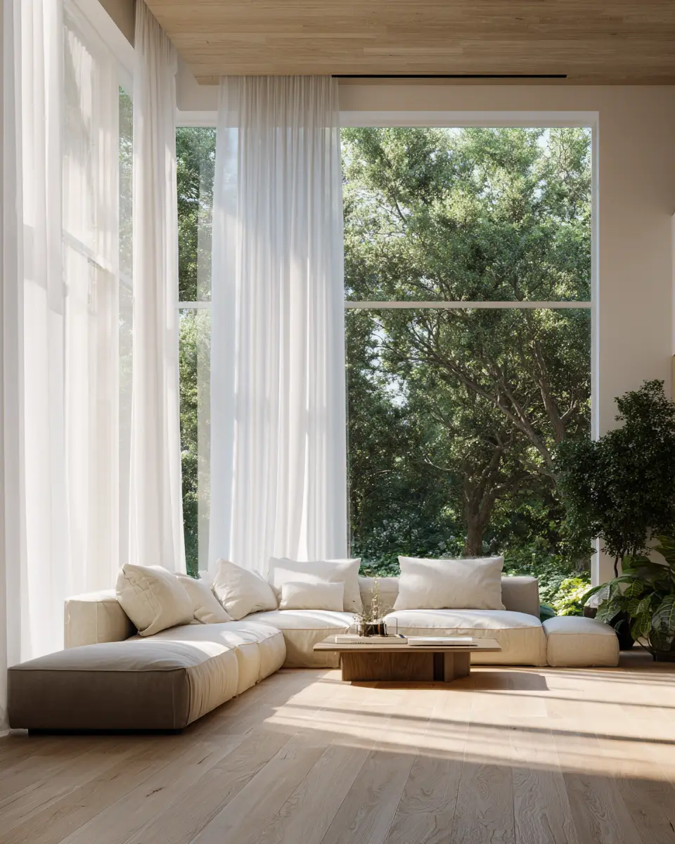 Airy Organic Modern Living Room Decor Ideas