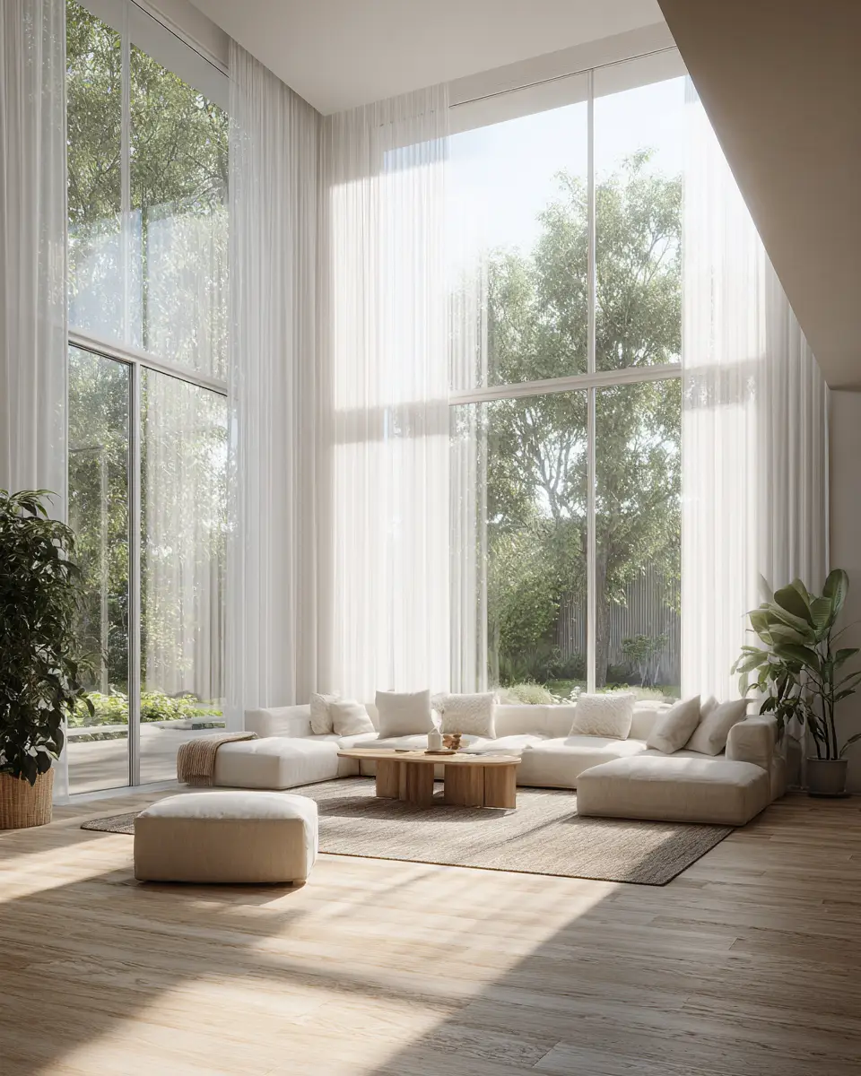 Airy Organic Modern Living Room Decor Ideas