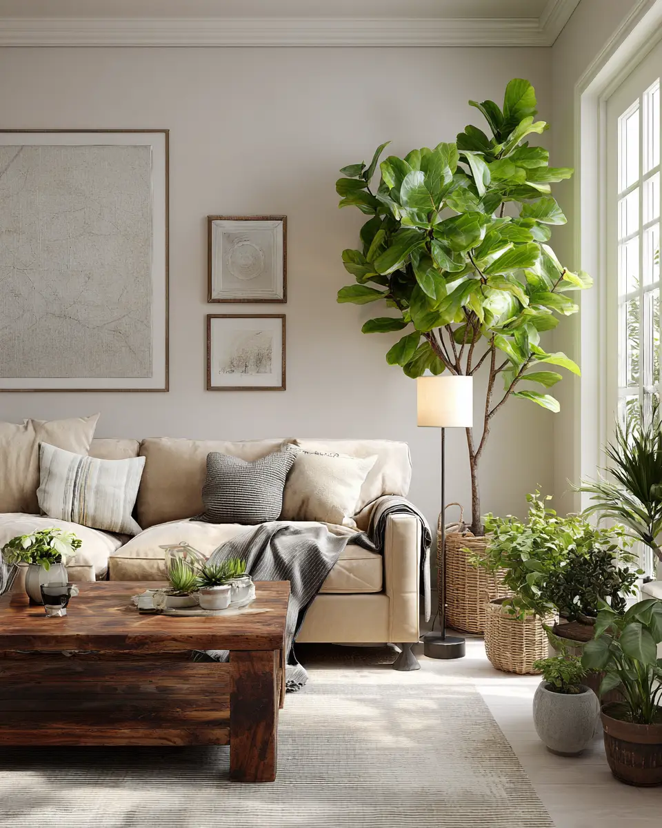 Airy Organic Modern Living Room Decor Ideas