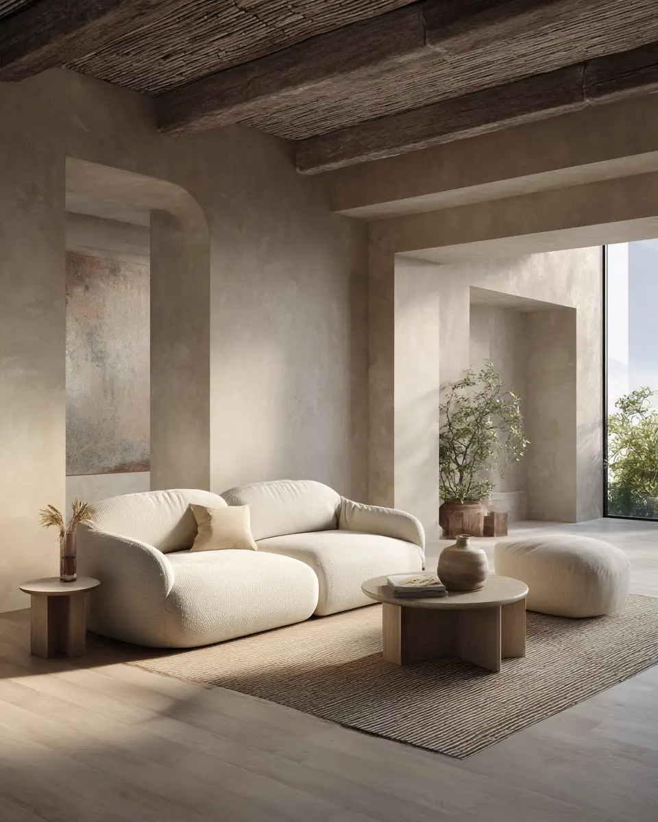 Airy Organic Modern Living Room Decor Ideas