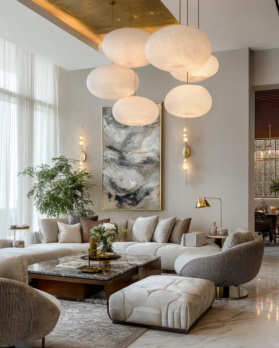 Airy Organic Modern Living Room Decor Ideas