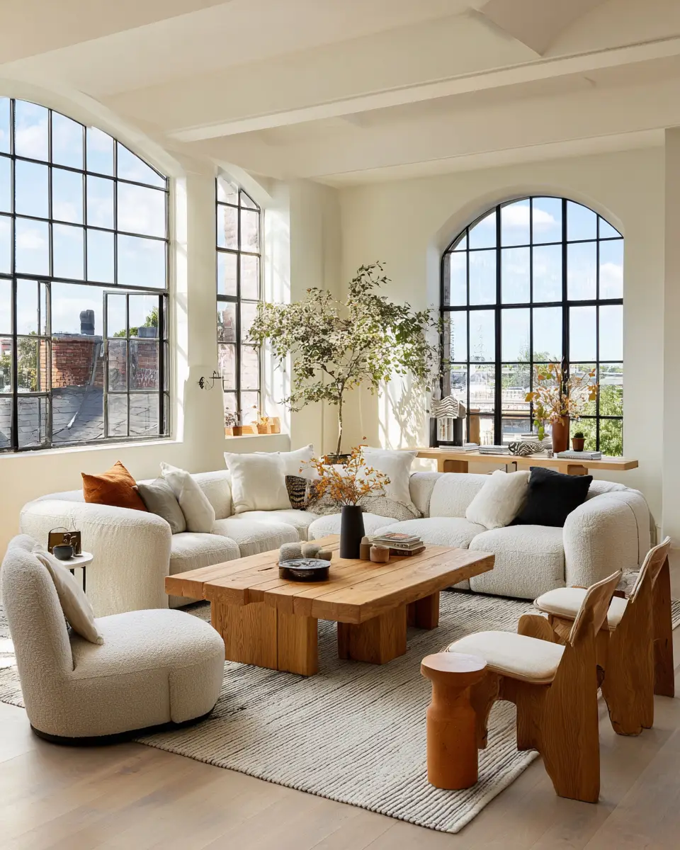 Airy Organic Modern Living Room Decor Ideas