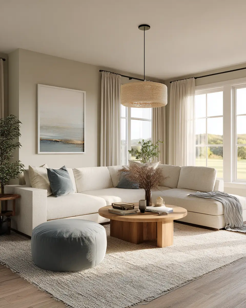 Airy Organic Modern Living Room Decor Ideas