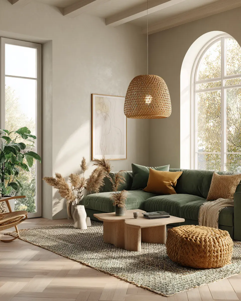 Airy Organic Modern Living Room Decor Ideas