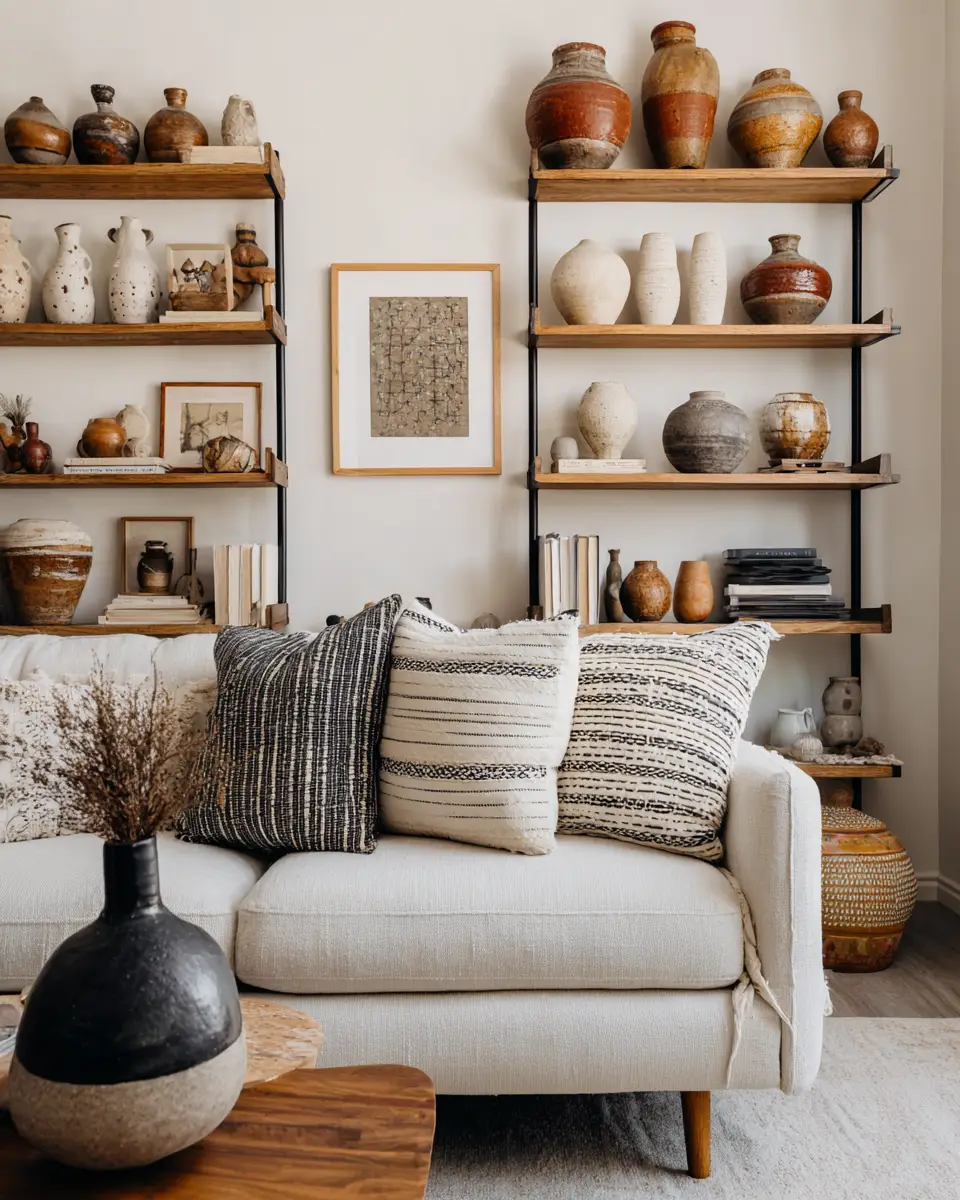 Airy Organic Modern Living Room Decor Ideas