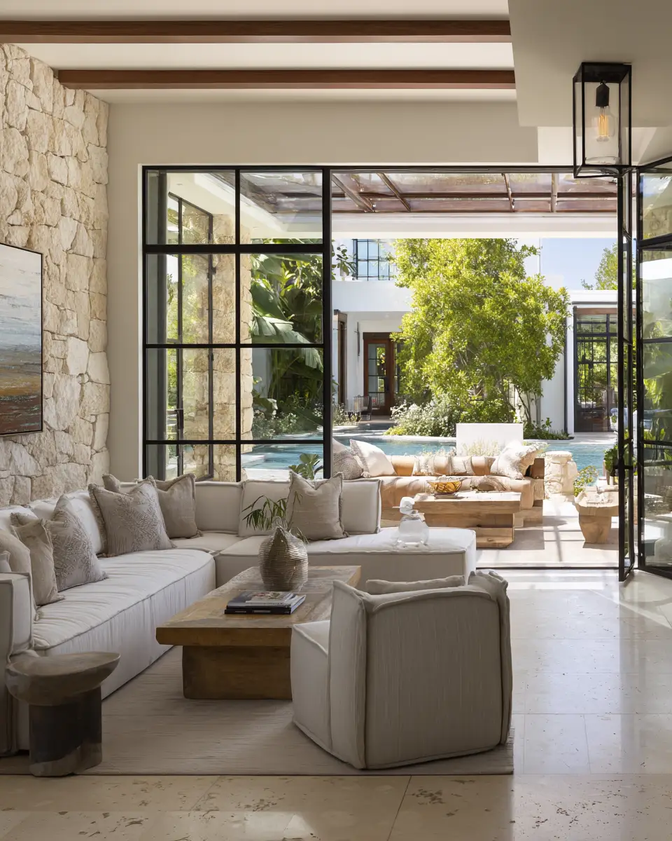 Airy Organic Modern Living Room Decor Ideas