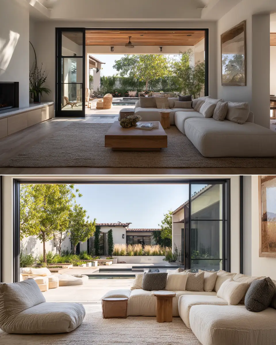 Airy Organic Modern Living Room Decor Ideas