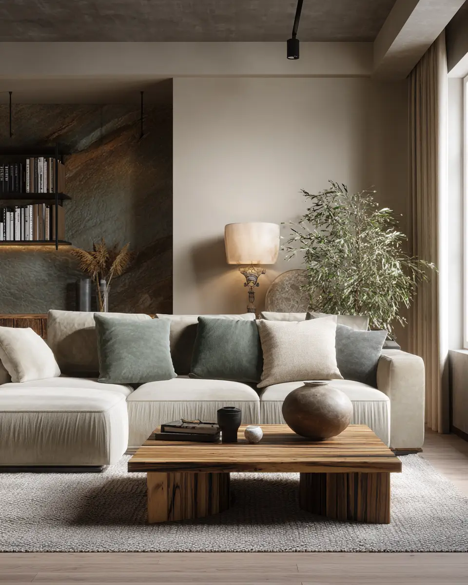 Airy Organic Modern Living Room Decor Ideas