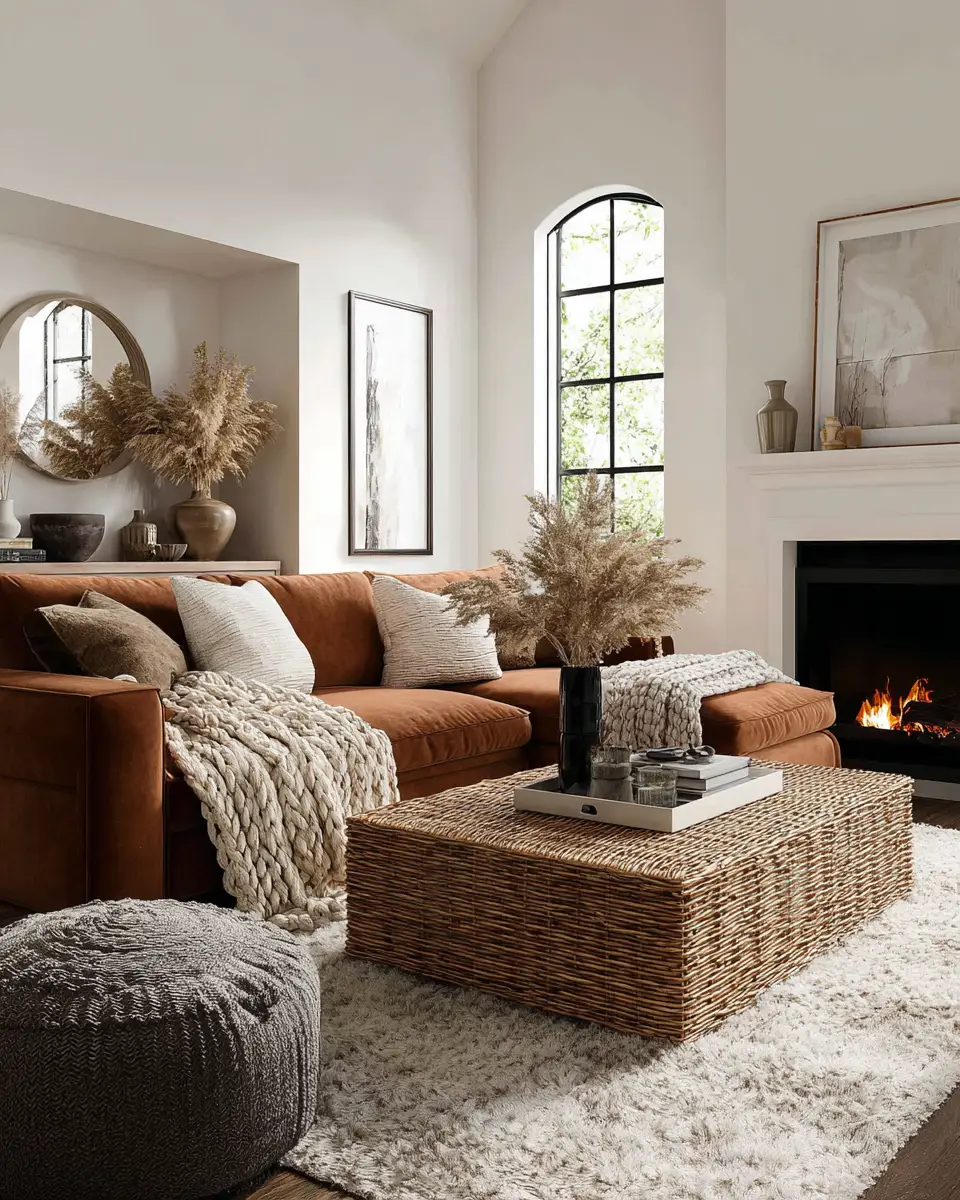 Airy Organic Modern Living Room Decor Ideas