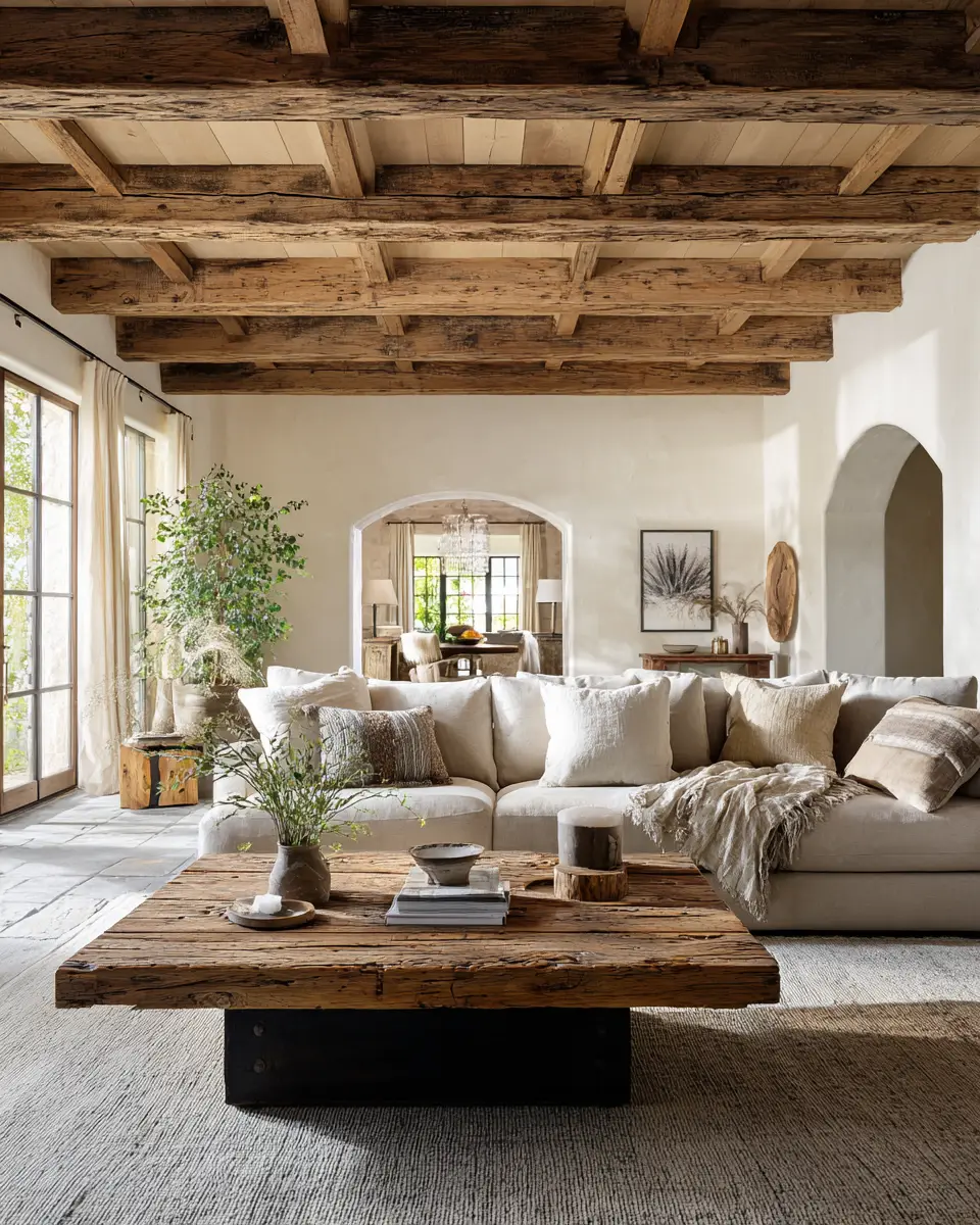 Airy Rustic Living Room Decor Ideas