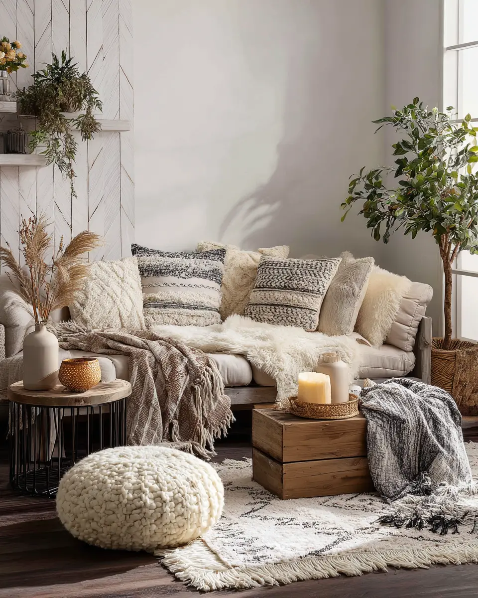 Airy Rustic Living Room Decor Ideas