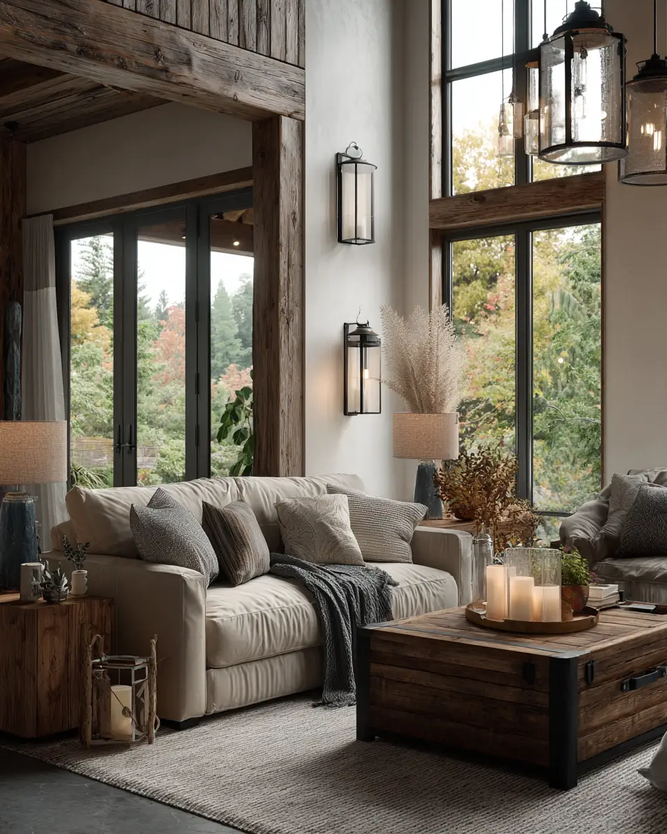 Airy Rustic Living Room Decor Ideas