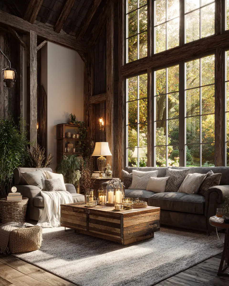 Airy Rustic Living Room Decor Ideas