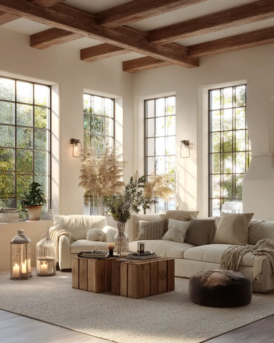 Airy Rustic Living Room Decor Ideas