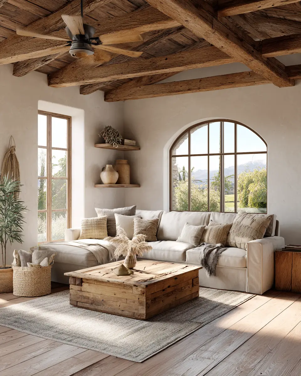 Airy Rustic Living Room Decor Ideas