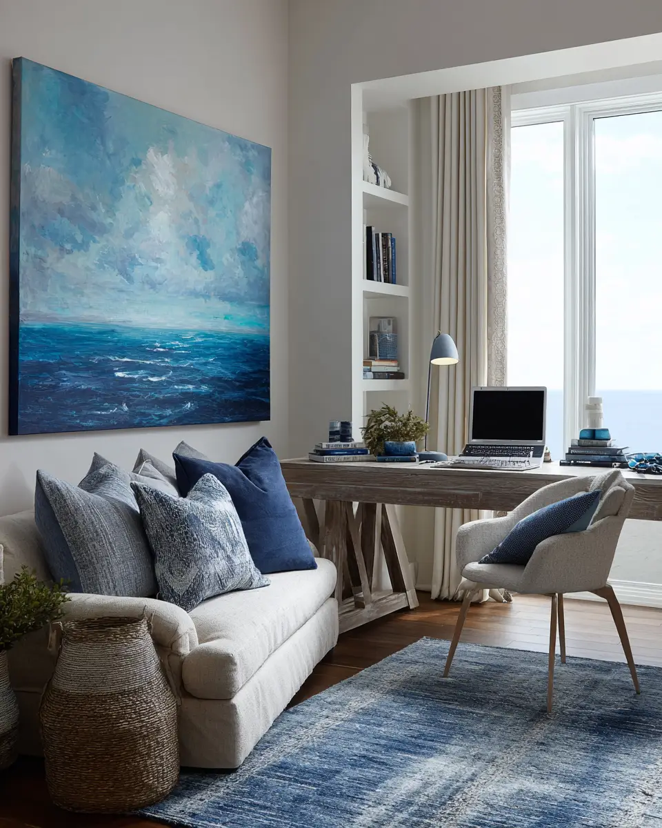 Apartment Coastal Home Office Decor Ideas