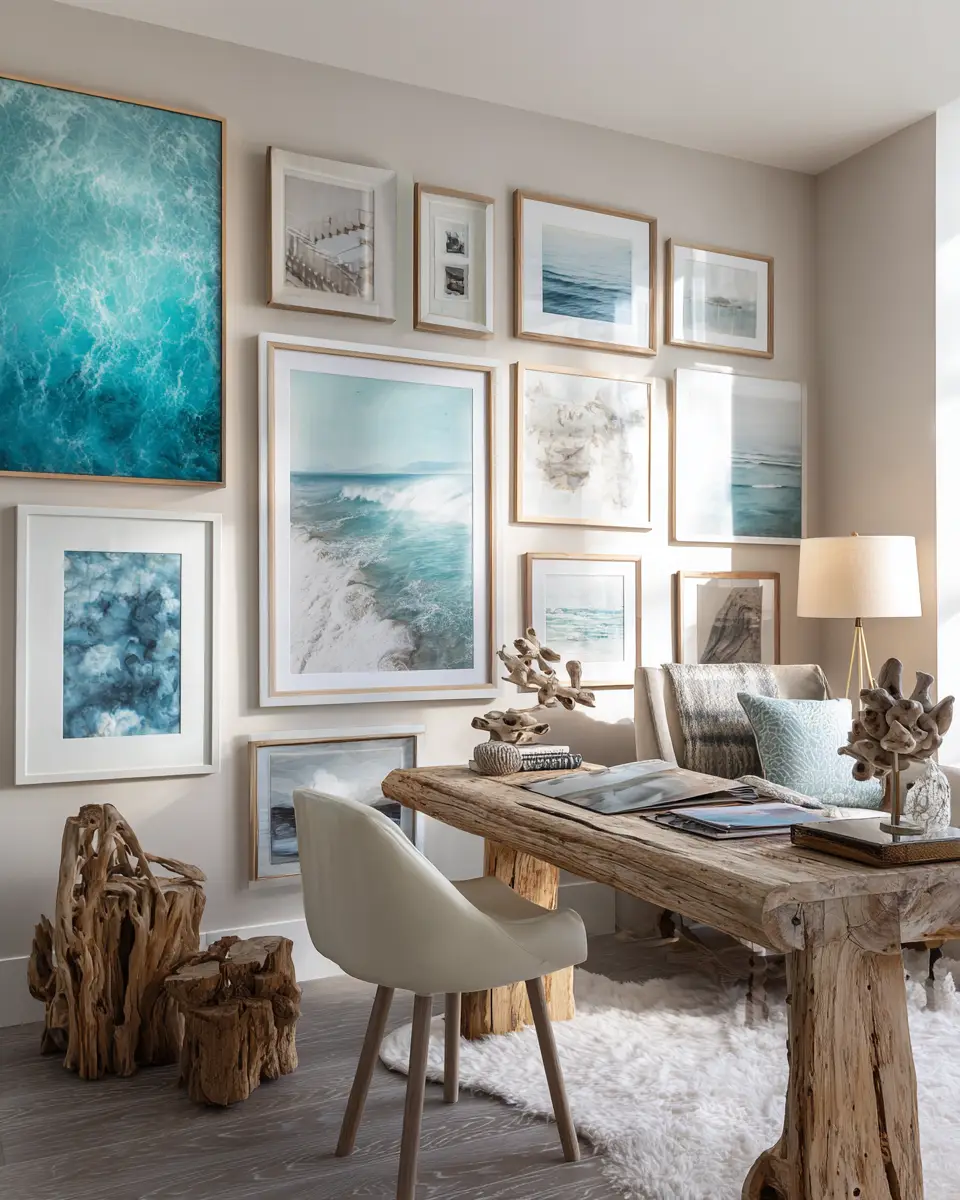 Apartment Coastal Home Office Decor Ideas
