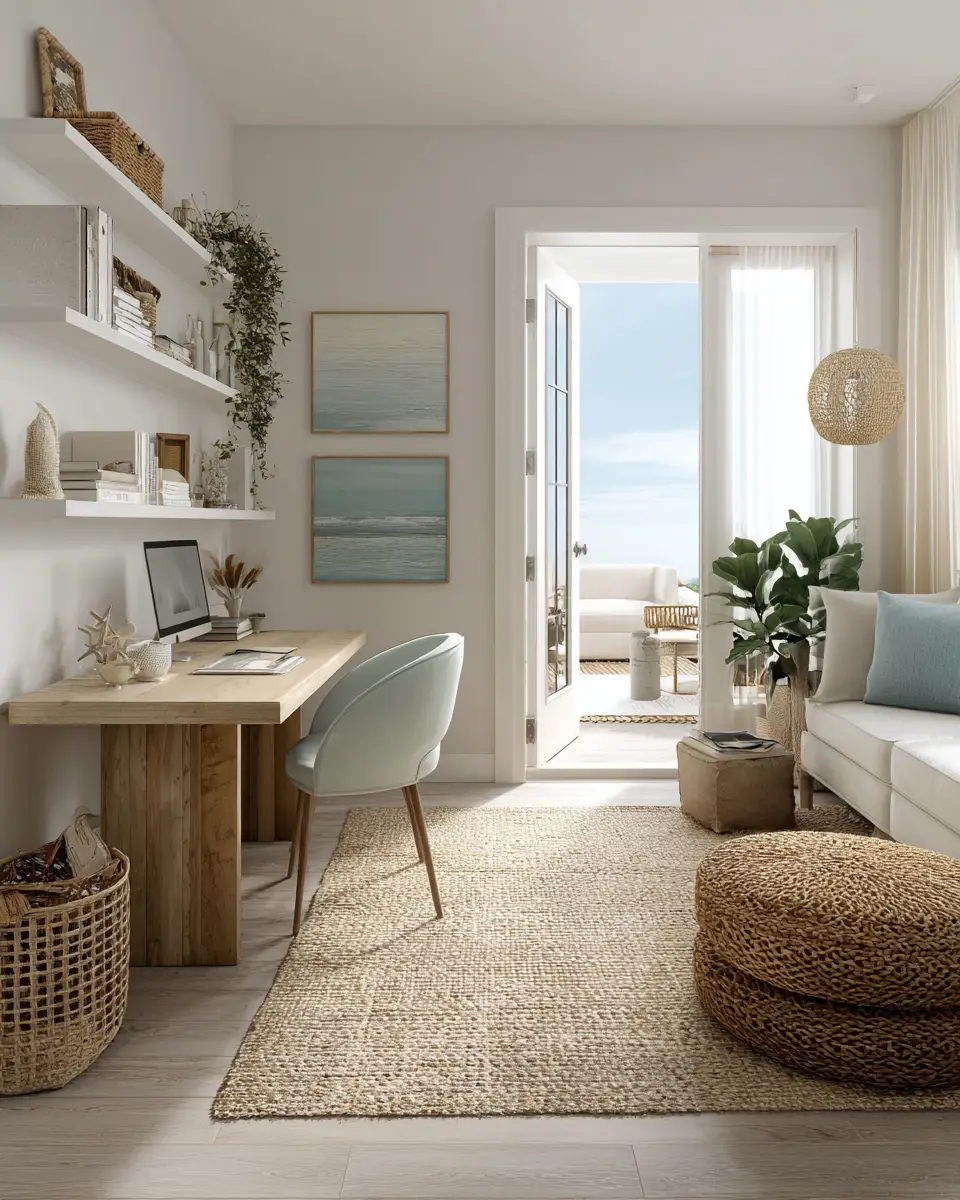 Apartment Coastal Home Office Decor Ideas