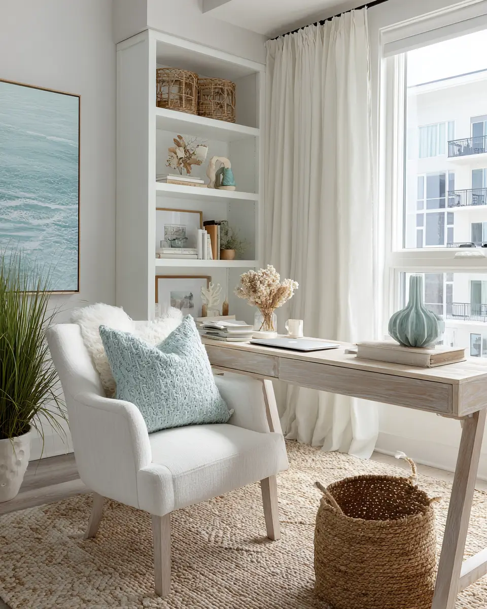Apartment Coastal Home Office Decor Ideas