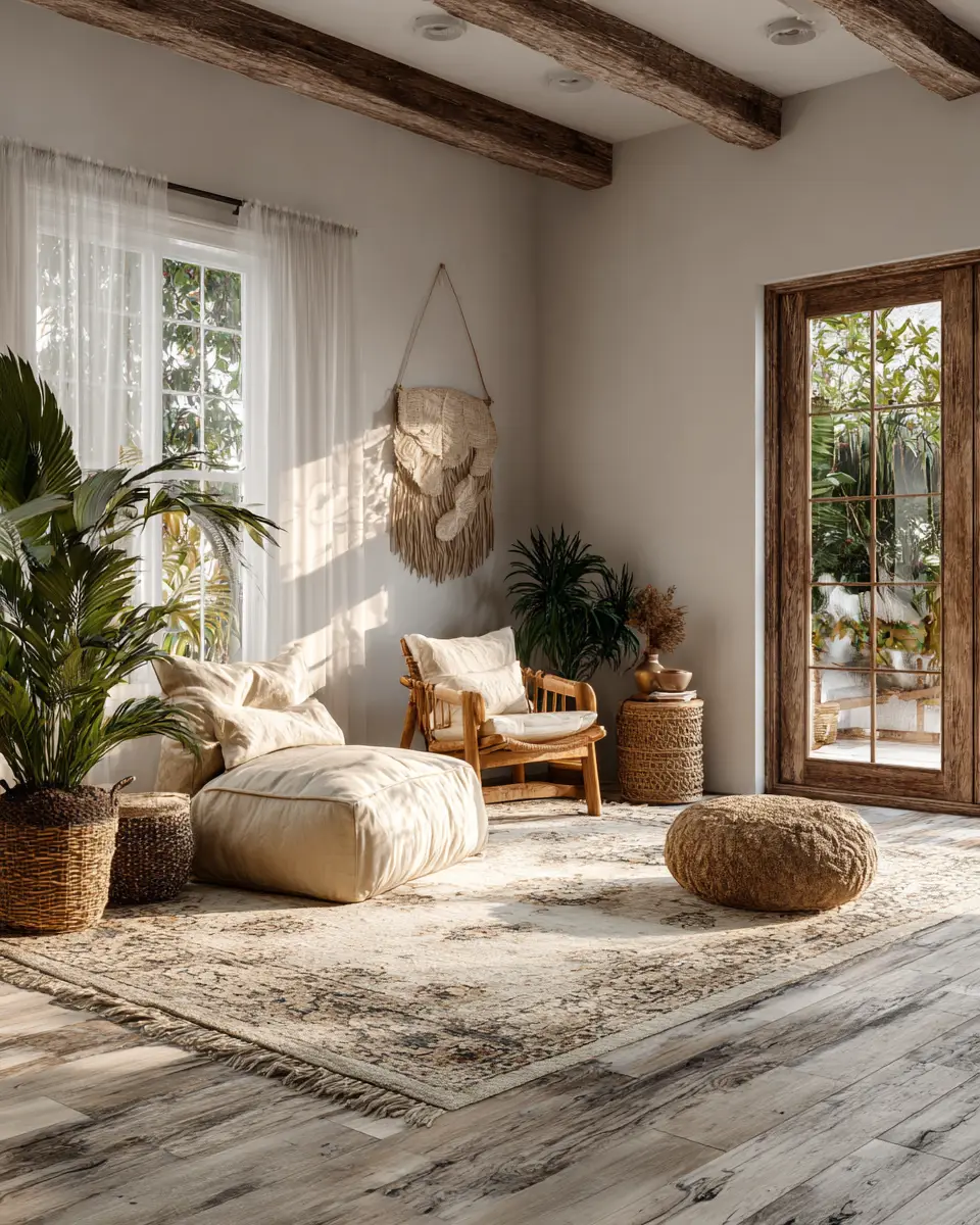 Beige Boho Garage Decor Ideas