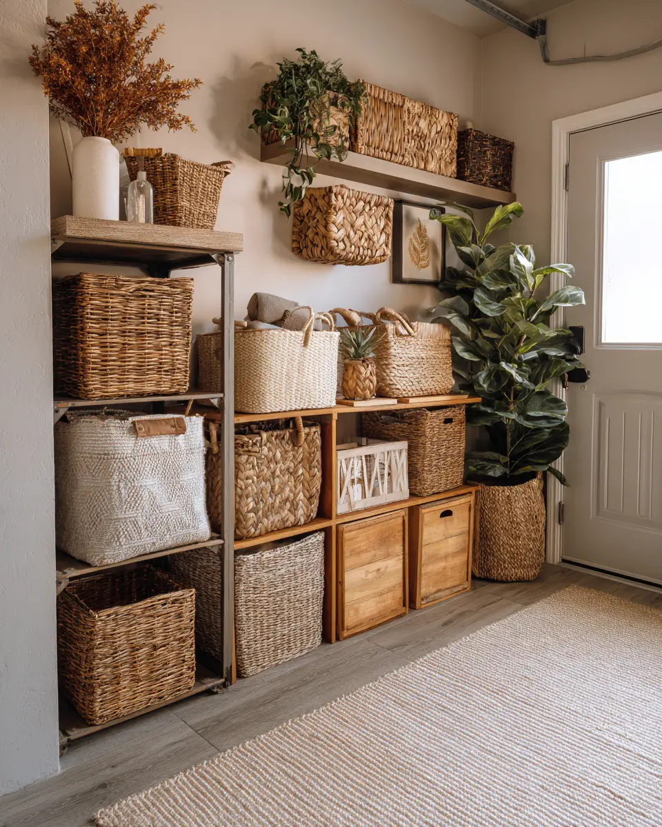 Beige Boho Garage Decor Ideas