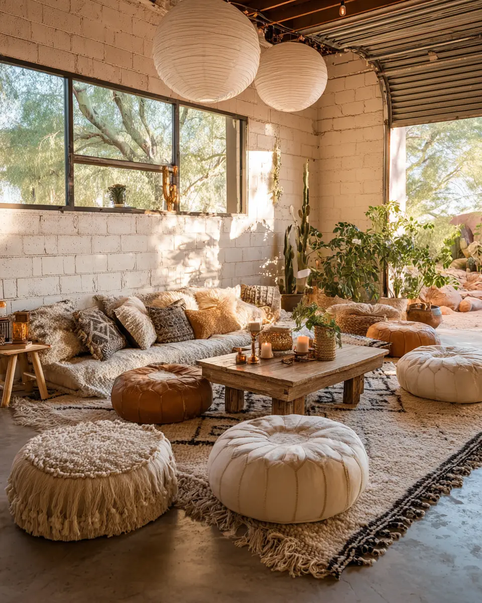 Beige Boho Garage Decor Ideas