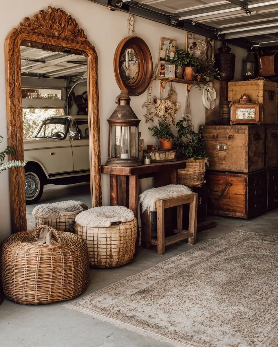 Beige Boho Garage Decor Ideas