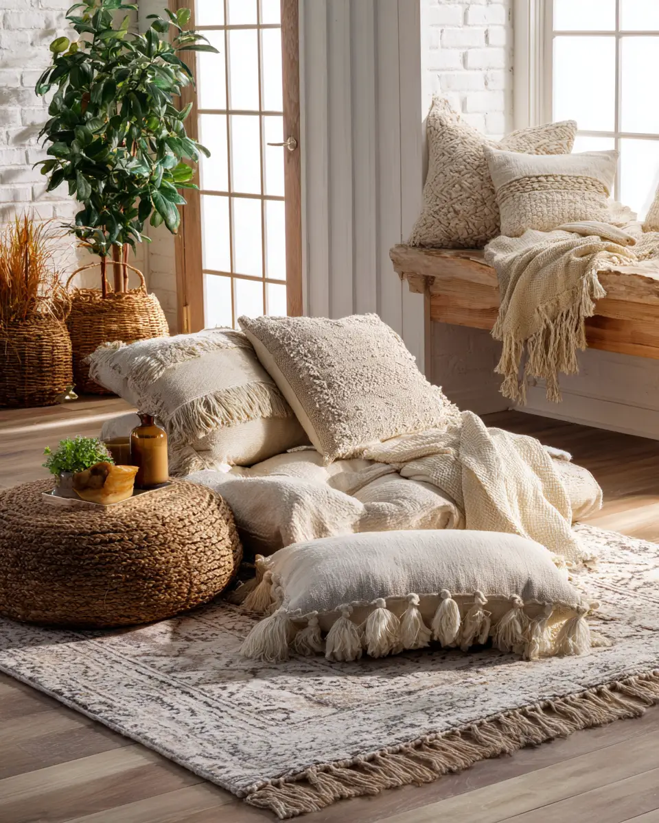 Beige Boho Garage Decor Ideas