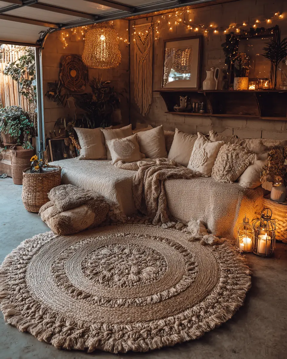 Beige Boho Garage Decor Ideas