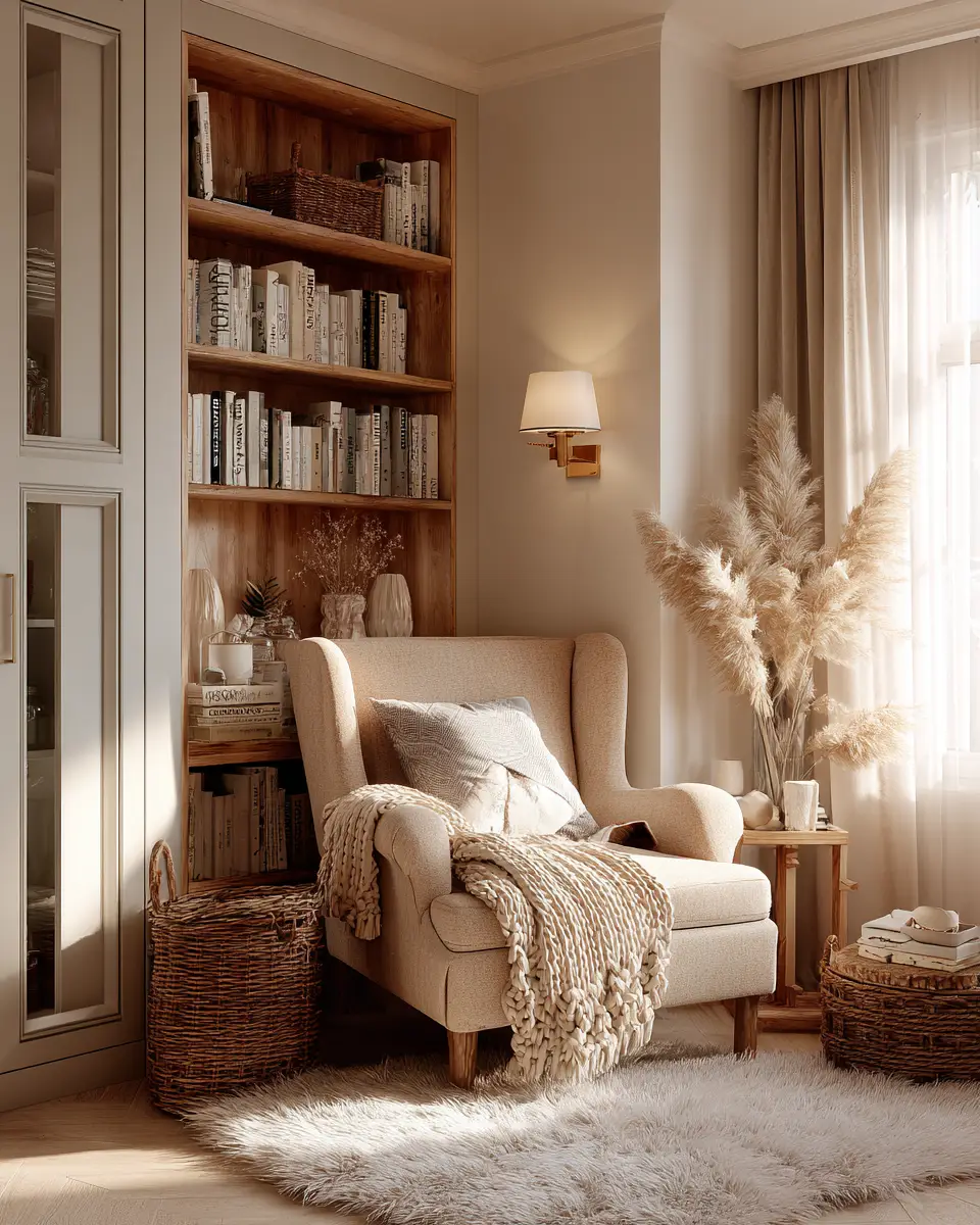 Beige Coastal Living Room Decor Ideas