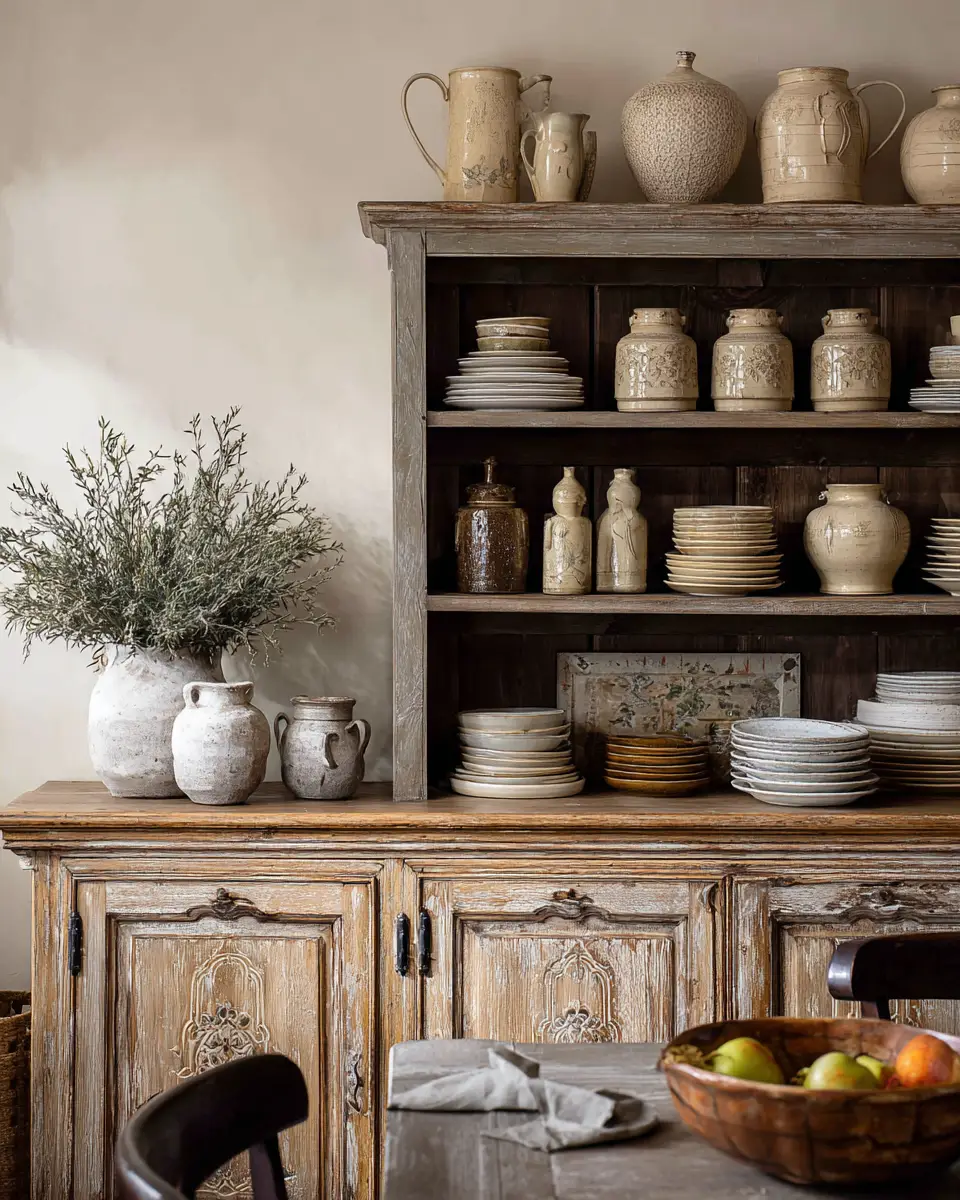 Beige Farmhouse Dining Room Decor Ideas