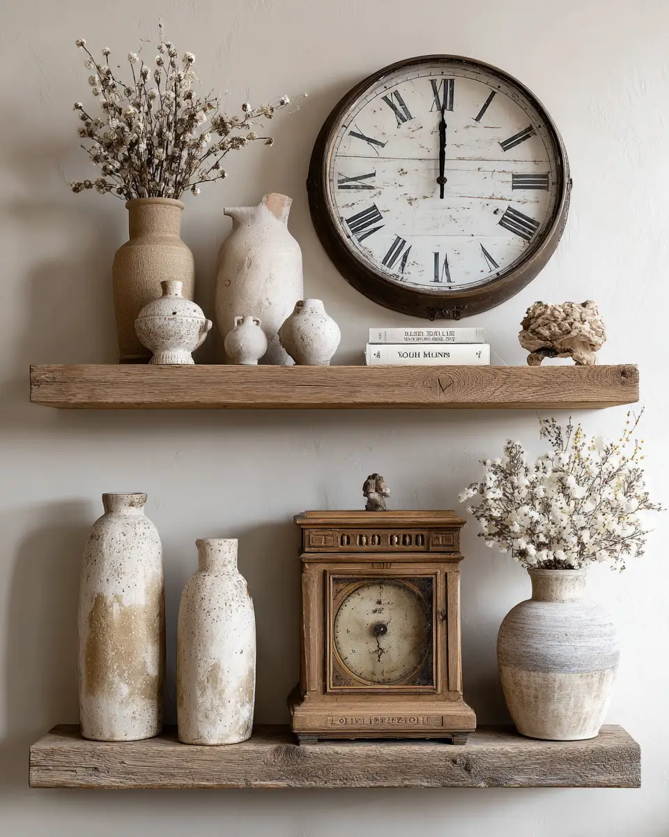 Beige Farmhouse Living Room Decor Ideas