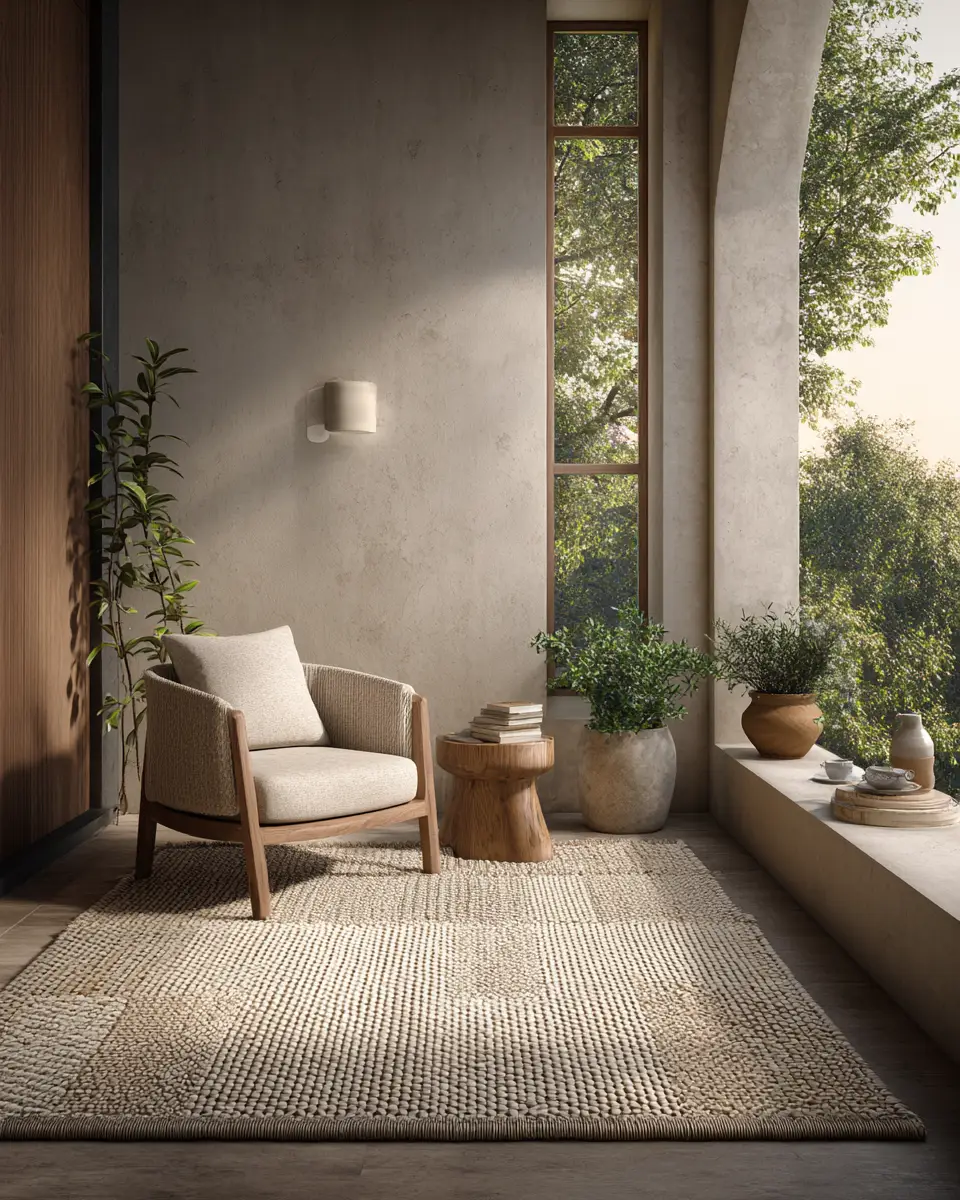 Beige Minimalist Balcony Decor Ideas