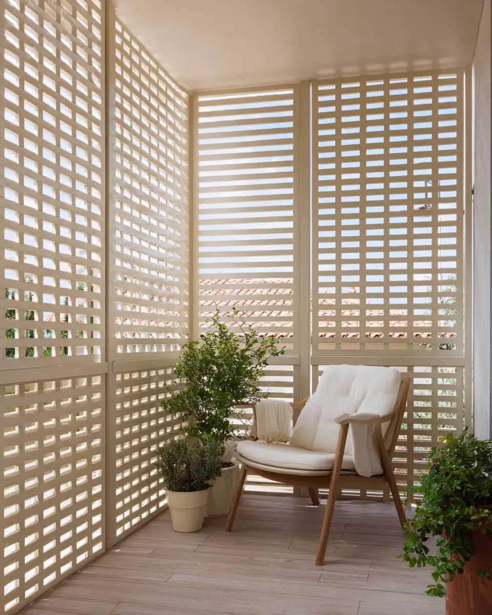 Beige Minimalist Balcony Decor Ideas