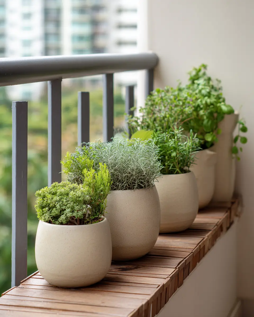 Beige Minimalist Balcony Decor Ideas