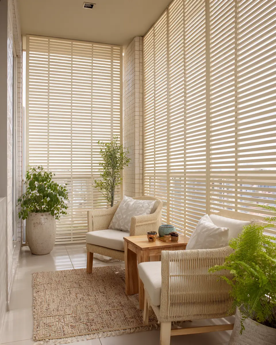 Beige Minimalist Balcony Decor Ideas