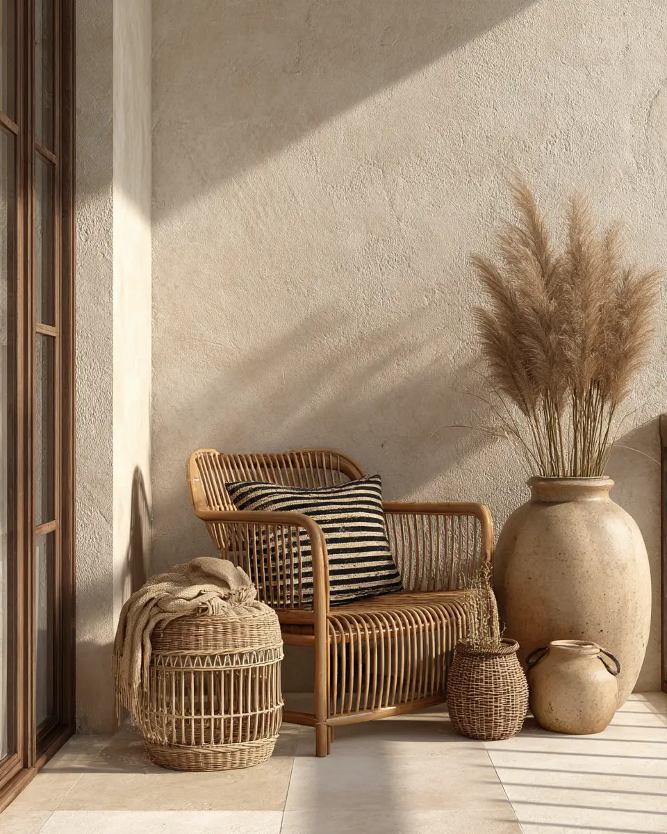 Beige Minimalist Balcony Decor Ideas