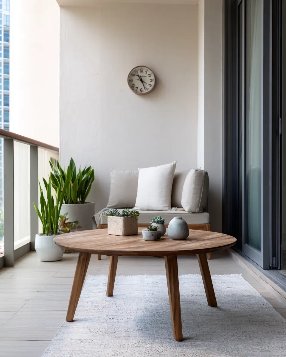 Beige Minimalist Balcony Decor Ideas