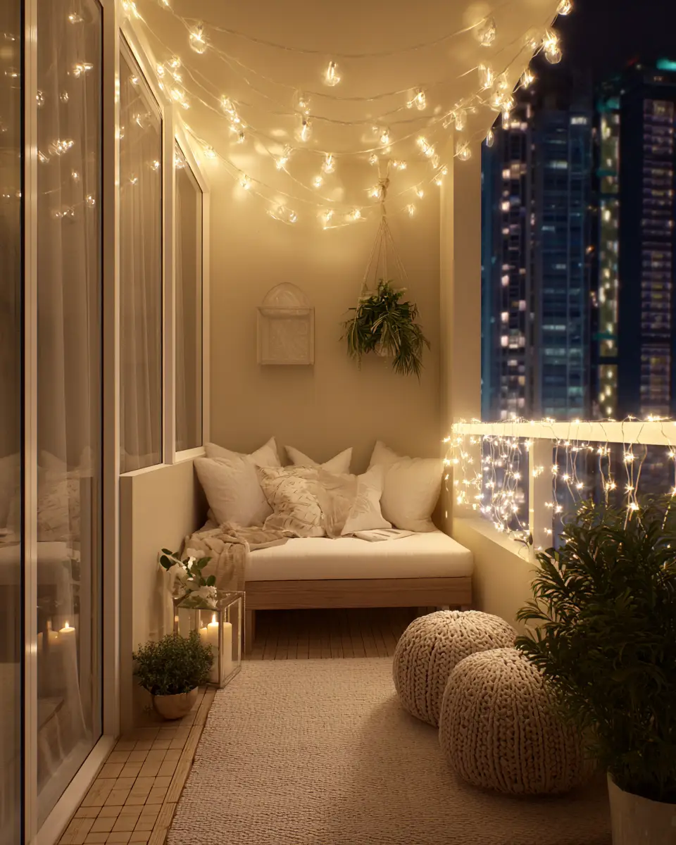 Beige Minimalist Balcony Decor Ideas