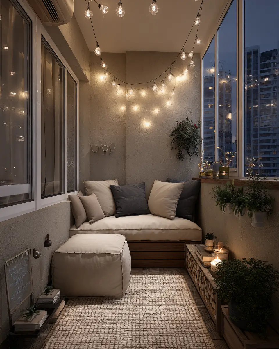 Beige Minimalist Balcony Decor Ideas