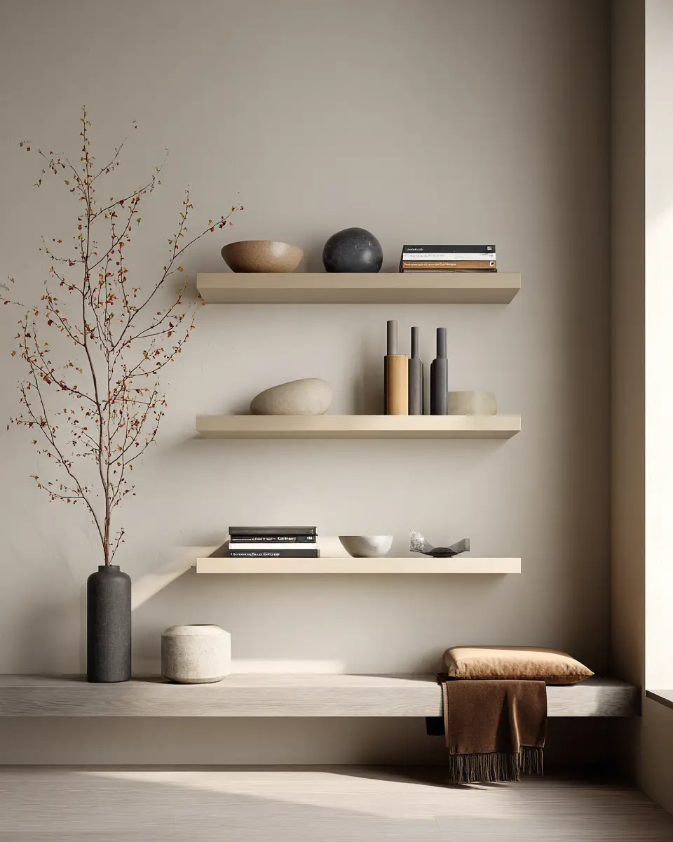 Beige Minimalist Entryway Decor Ideas