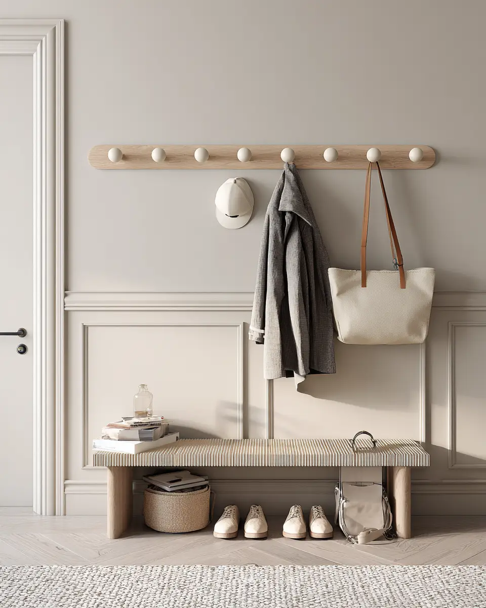 Beige Minimalist Entryway Decor Ideas