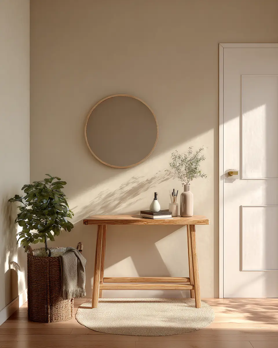 Beige Minimalist Entryway Decor Ideas